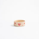 Cozy Hearts Stoneware Pet Bowl 14cm 2-Piece Set