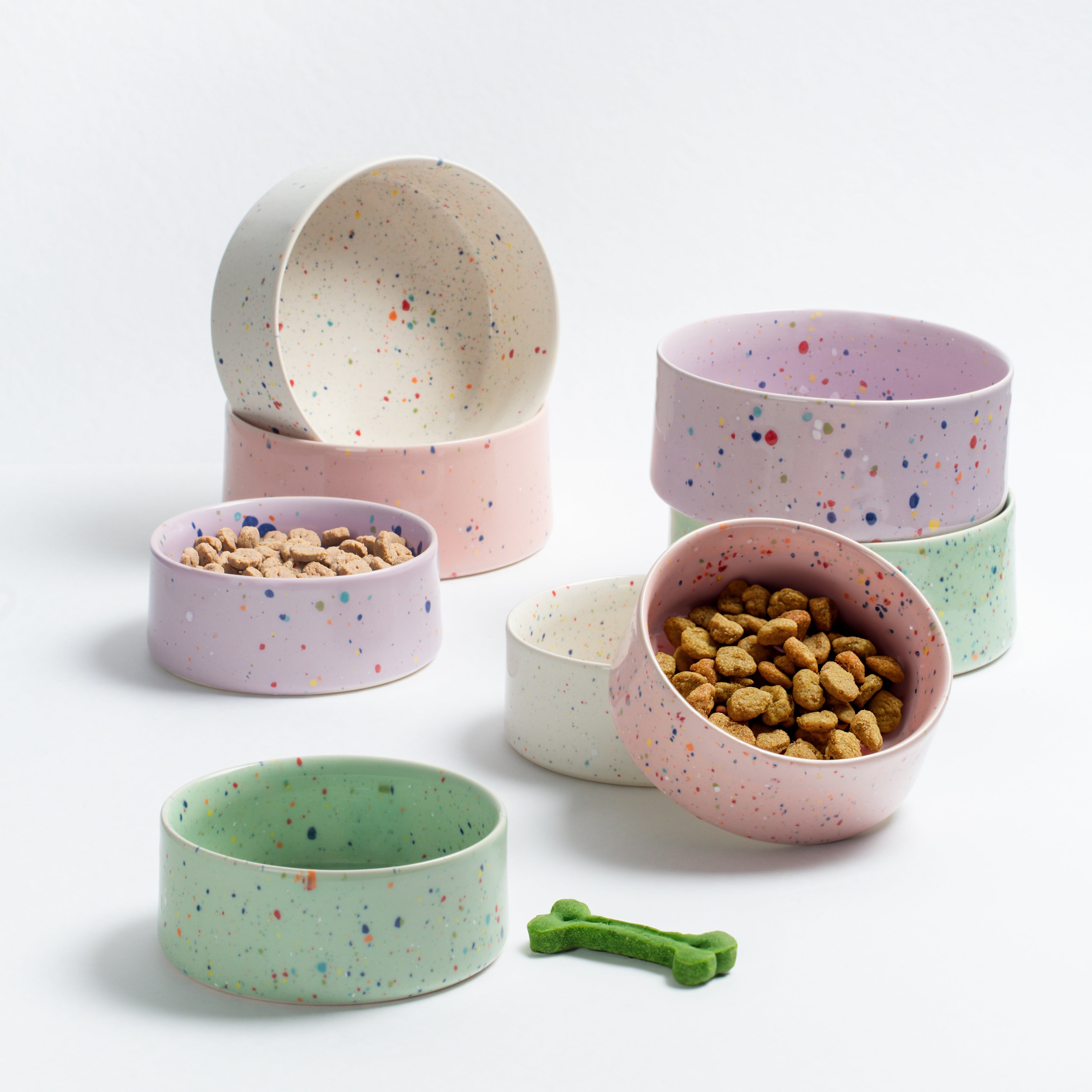 New Party Pet Bowl 16.5cm Set 2 Pink