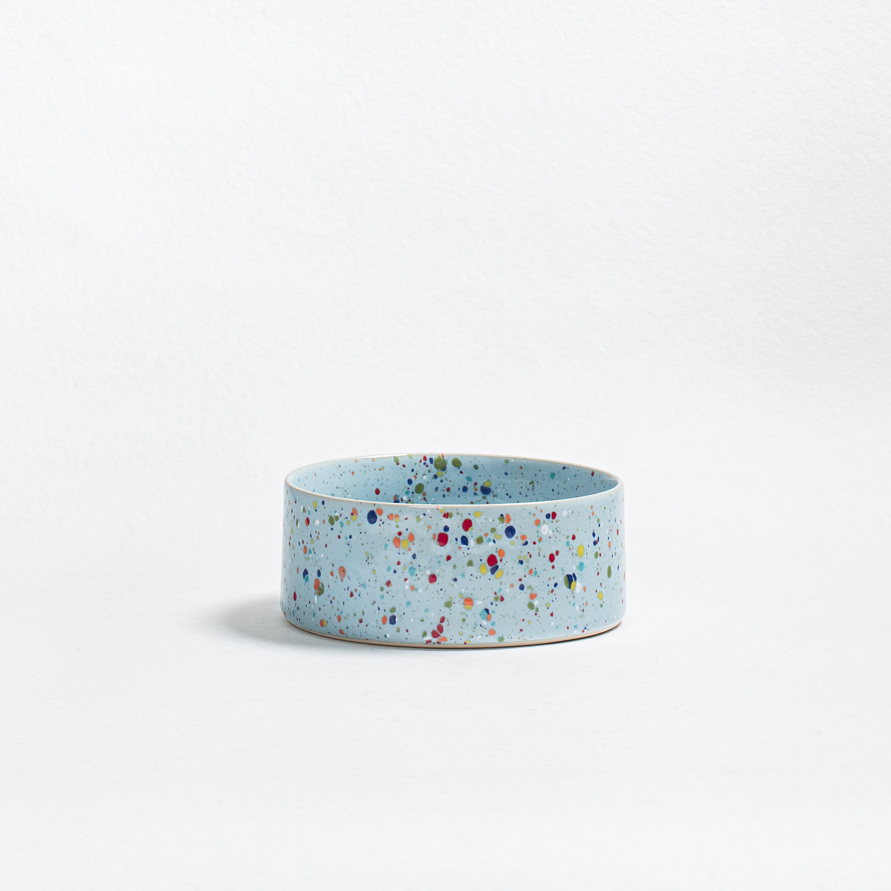 New Party Stoneware Pet Bowl 16.5cm 2 Pieces Set Soft Blue