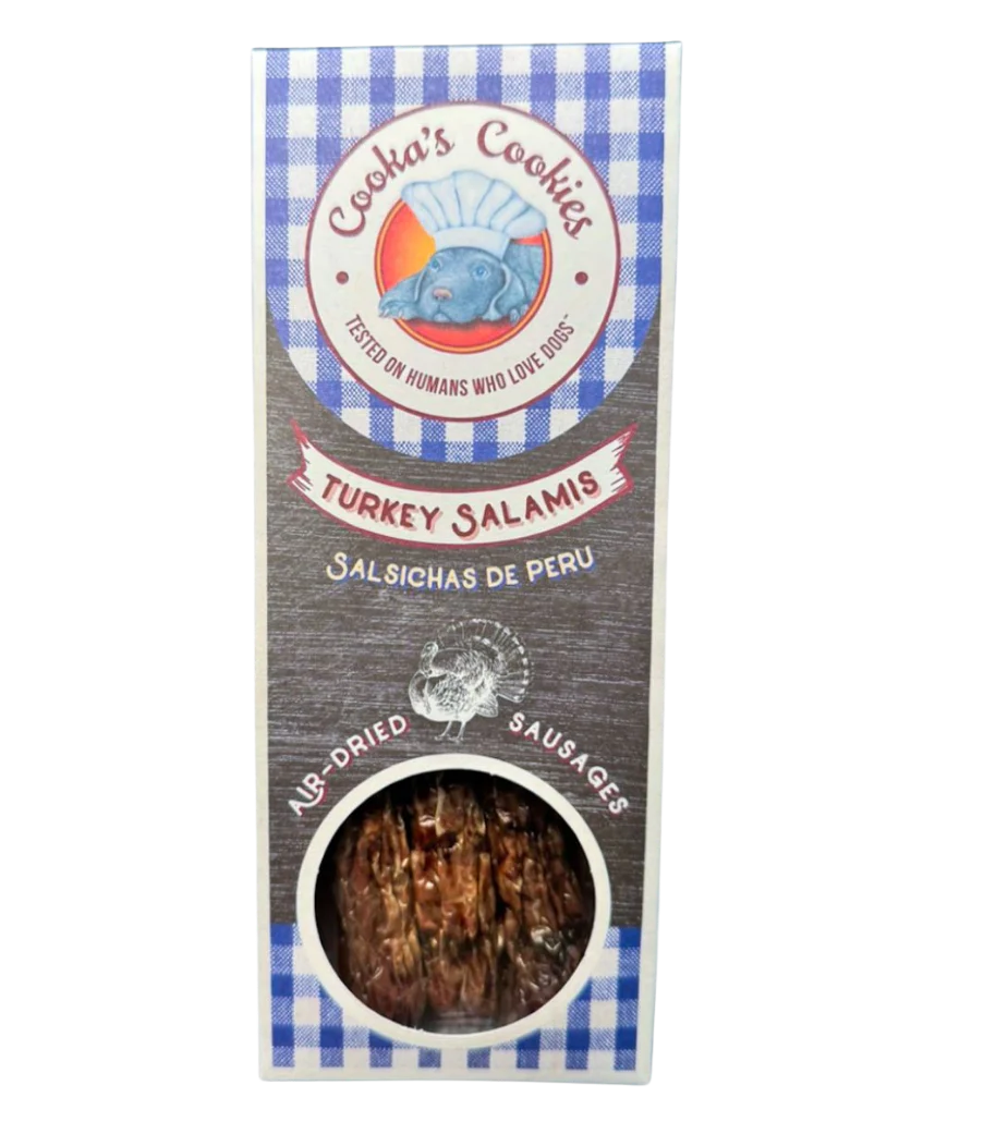 Turkey Salamis Dog Snack by Cooka's Cookies