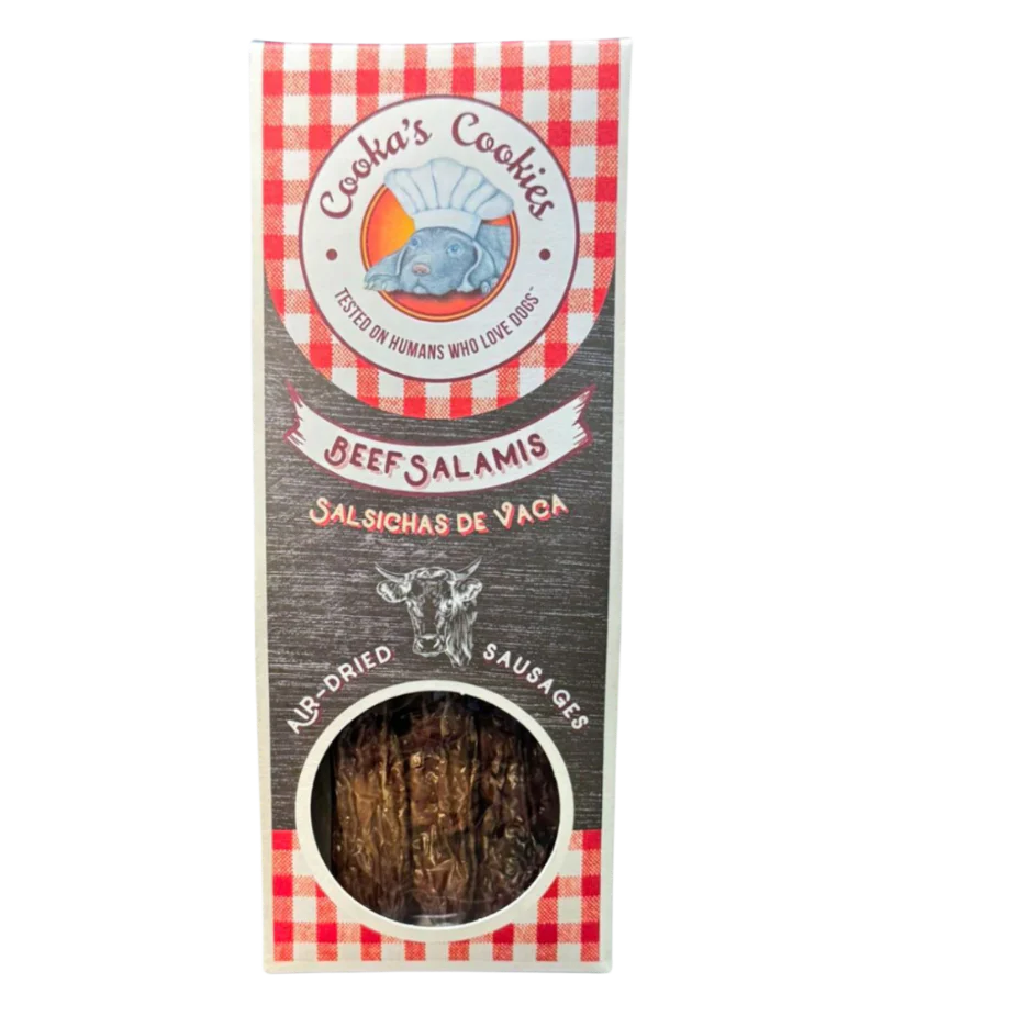 Beef Salamis Dog Snack by Cooka's Cookies