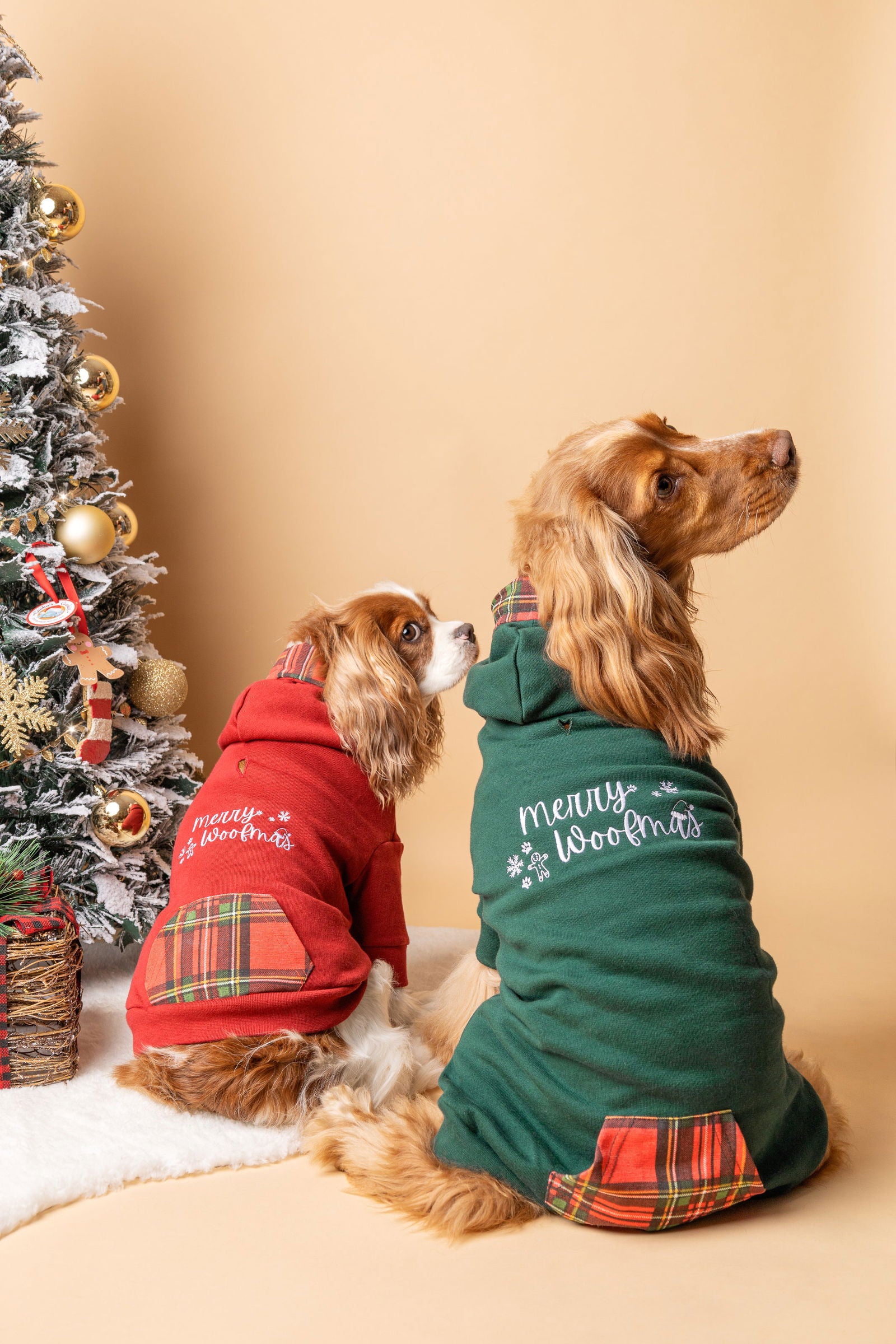 Sudadera con capucha para mascotas MERRY WOOFMAS 