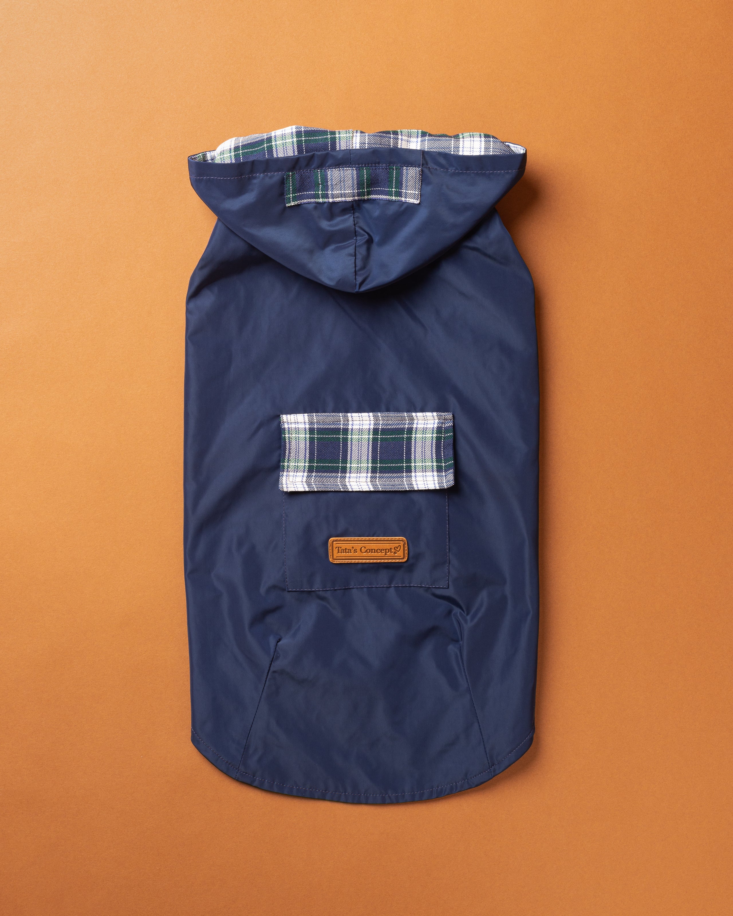 Gabardine Azul com capuz