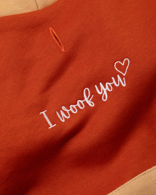 Pet Hoodie I WOOF YOU 