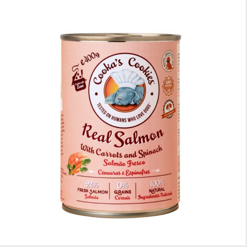 Comida Húmida para cão Salmão Cenouras e Espinafres — Cooka's Cookies