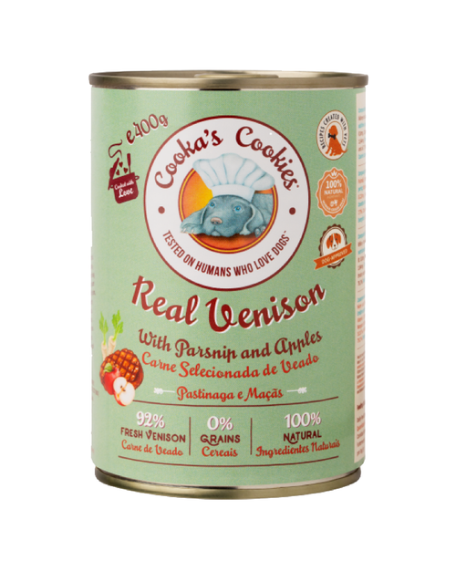 Comida Húmida para cão Veado Pastinaca e Maçãs — Cooka's Cookies