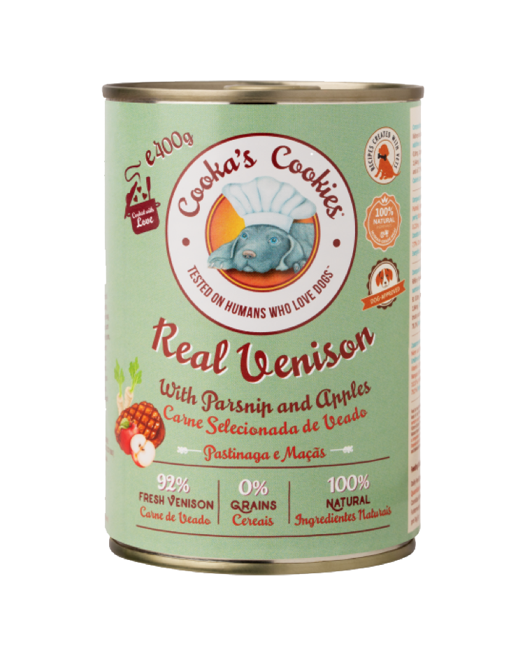 Comida Húmida para cão Veado Pastinaca e Maçãs — Cooka's Cookies