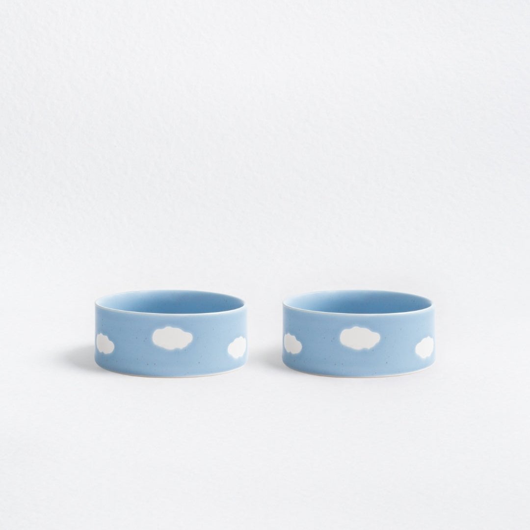 Set of 2 Pet Bowls - Cloud (14cm)