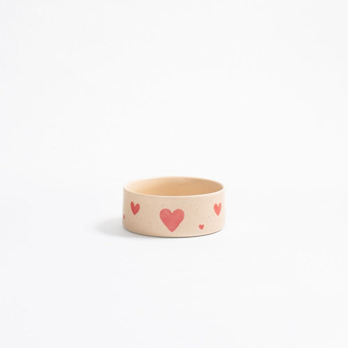 Conjunto de 2 Tigelas para Animais - Cozy Hearts (14cm) - Tata's Concept ®️