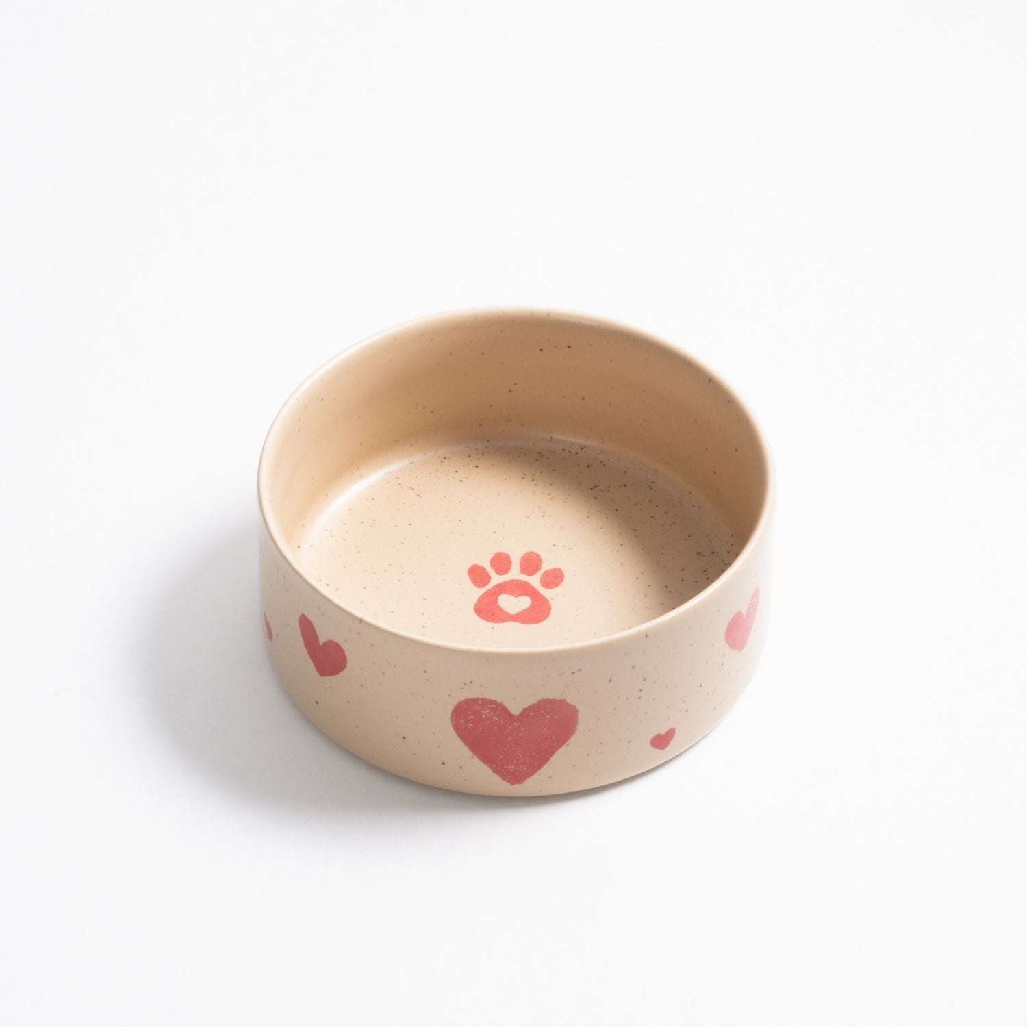 Set of 2 Pet Bowls - Cozy Hearts (14cm)