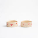 Conjunto de 2 Tigelas para Animais - Cozy Hearts (16,5cm) - Tata's Concept ®️