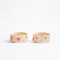 Set of 2 Pet Bowls - Cozy Hearts (16.5cm)