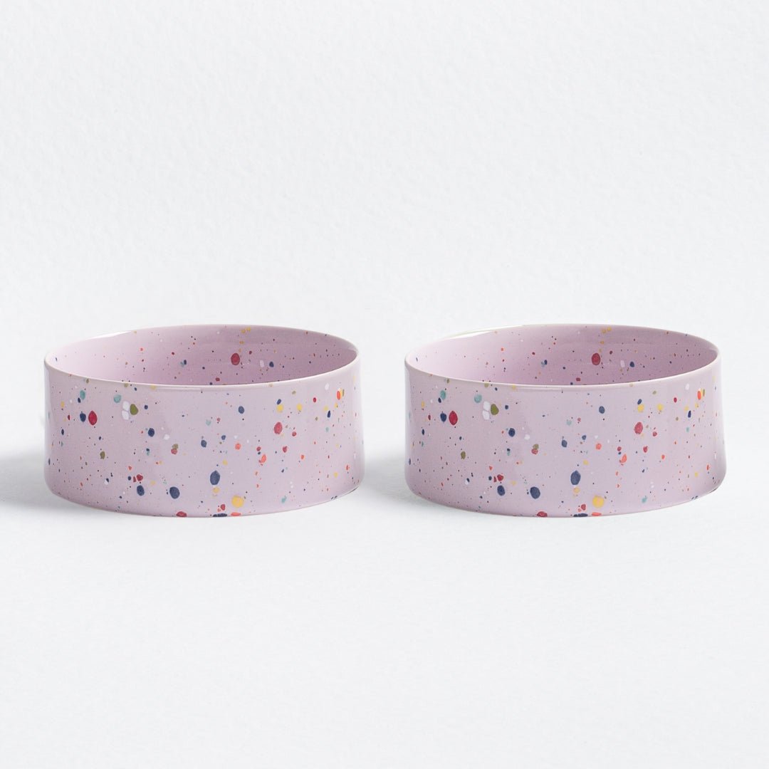 Set of 2 Pet Bowls - Lilac (16.5cm)