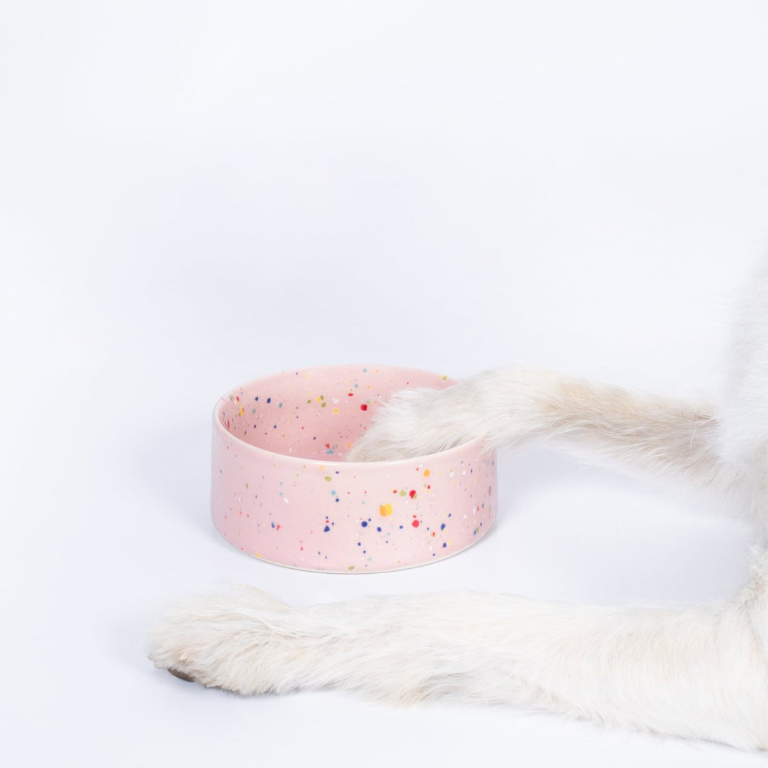 Set of 2 Pet Bowls - Pink (14cm)