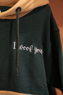 Hoodie Criança I WOOF YOU Verde — Tata's Concept