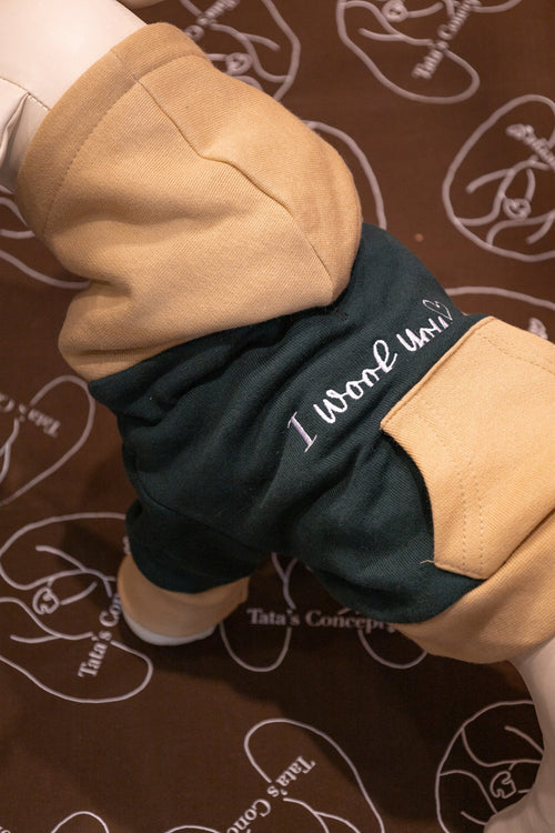 Pet Hoodie I WOOF YOU Verde para cão — Tata's Concept