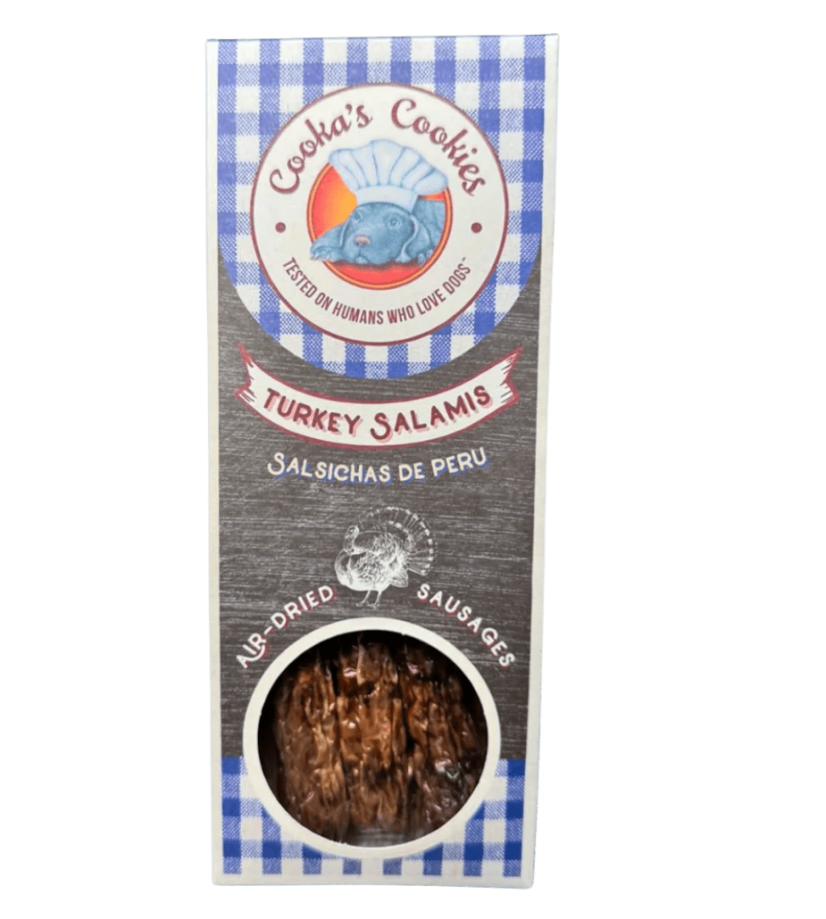 Turkey Salamis Dog Snack by Cooka's Cookies